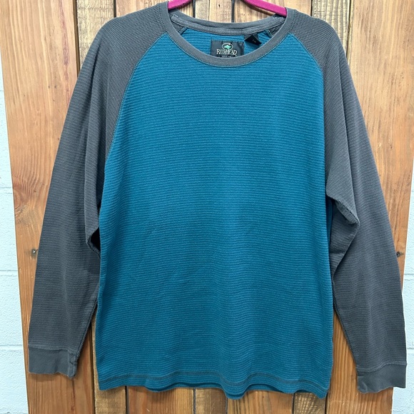 RedHead size large men’s blue and gray baseball long sleeve T-shirt - Picture 5 of 8